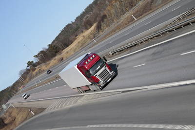 Trucking on freeway